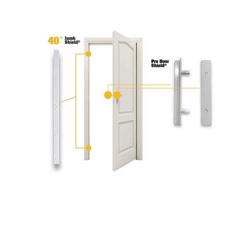 [PRO-SFR-20000] Door Armor PRO SafeRoom (Interior Door) Security Kit (White)