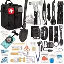 258-Piece Car Emergency Kit Portable Family Travel Tactical Hiking EVA Material Camping Essential Backpack Suitable for Sports Office Ship Unexpected Incidents