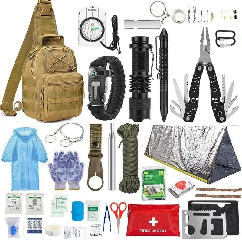 Portable Survival First Aid Kit Full Set Molle Outdoor Gear Emergency Kits Camping Hiking Trauma Bag First Aid Kit Outdoor IFAK